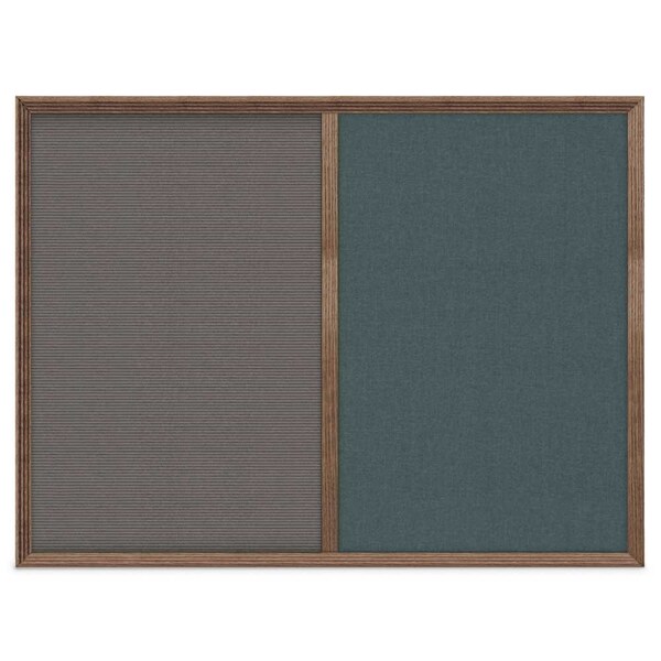 United Visual Products Enclosed Corkboard, 1 Door, 72"x36", 4" Fra, UV3425-BLACK-CLOUD UV3425-BLACK-CLOUD - main